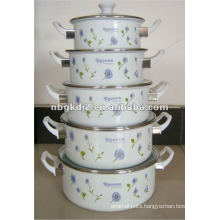 5pcs enamel casserole